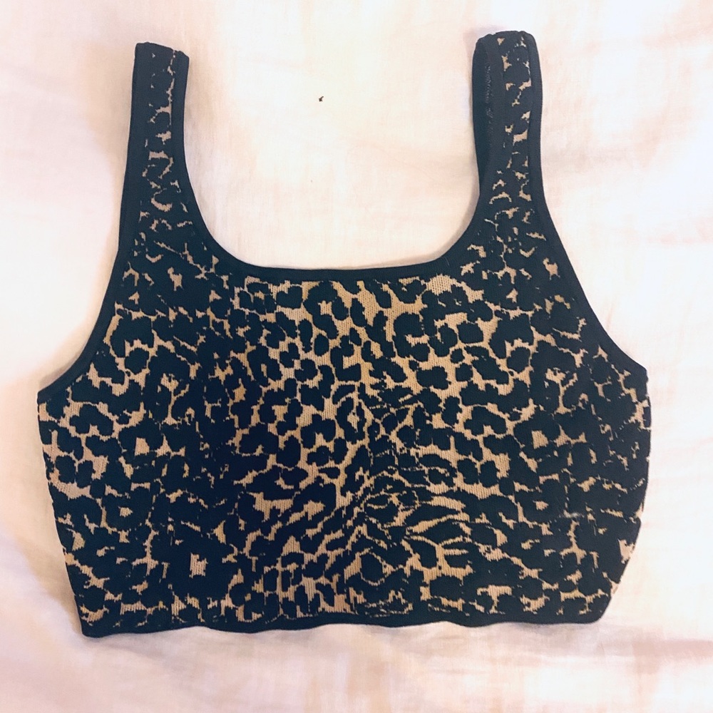 Leopard crop top